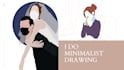do faceless flat minimalist vector portrait illustration