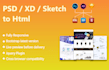 convert PSD to HTML, xd to HTML, sketch to HTML responsive