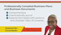 edit or proofread your business plan or supplemental documents