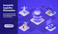 create a flat and isometric infographic illustration