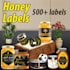 design honey label, bottle label and product design