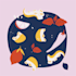 draw food and recipes illustrations in flat and modern style