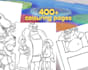 send 400 cartoon colouring pages for children