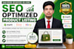 create SEO product listings for shopify, etsy and ebay