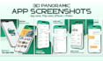 design 3d panoramic app screenshots, app store, play store
