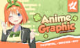 design clean anime themed banner