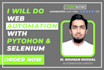 do automation and build bots in python, playwright, and selenium
