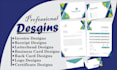 provide professional invoice, receipt and letterhead design for your company
