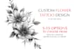 create a custom flower tattoo design in my art style