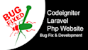 codeigniter bug fix , laravel, php website development