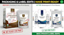 edit, update, or redesign your product packaging and label for printing