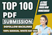 do manually 100 PDF submission on top document sharing sites
