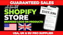 create automated shopify dropshipping store or  private label shopify website