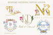design luxury wedding monogram and custom couple initial logo