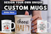 create awesome, creative custom mug design with beautiful vector design