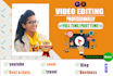 do professional and creative video editing in 1 hour