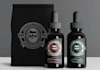 create beard oil label and box packaging