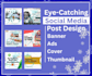 design social media posts, facebook, instagram and youtube