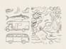 create hand drawn line art illustrations