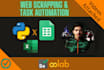 do web scraping and task automation
