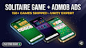 develop a solitaire card game in unity with admob ads integration