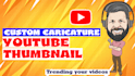 design caricature youtube thumbnail
