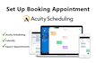 set up acuity scheduling, square, booking appointments, calendly