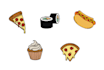 do bright and bold food clip art illustrations