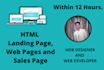 design modern landing page or squeeze page or web pages