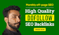 white hat high quality dofollow SEO backlinks service manual