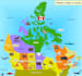 illustrate fun and educational children map for books, gifts or learning