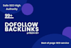 do building high quality safe SEO permanent  backlinks