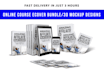 design online course ecover digital 3d mockup bundle
