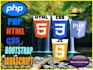 design custom website using PHP HTML CSS javascript bootstrap mysql