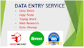 do data entry,scrapping, research, analysis and logo design