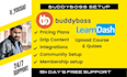 setup learndash buddyboss website with membership