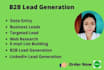do b2b lead generation and web research