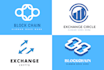 do bitcoin, blockchain, gold, and silver cryptography logo
