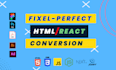convert PSD or figma to react js
