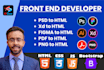 convert figma to html, xd to html, psd to html bootstrap responsive