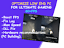 fix and optimize your PC game and installation