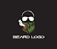 create unique modern minimalist beard logo