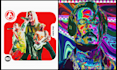 design psychedelic retro vintage posters and banners