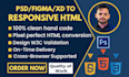 convert psd to html responsive xd to html and figma to html bootstrap