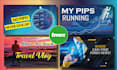 illustrate three youtube thumbnails in 12 hours