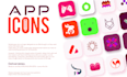 design custom icons design set for apps, web, and instagram
