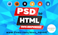 convert xd figma to html, psd to html5 responsive tailwind css or bootstrap 5