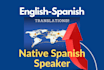 translate documents from english  to spanish