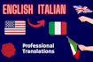professionally translate english to italian