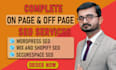 do on page SEO off page and technical optimization of wordpress site